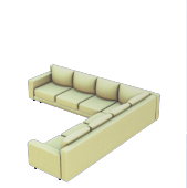 Large Tan L Couch