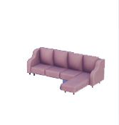 Lavish Coral Pink L Couch