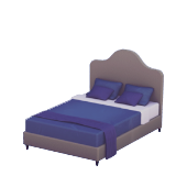 Cama de matrimonio azul marino