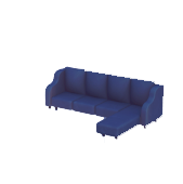 Lavish Navy Blue L Couch