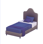 Lavish Navy Blue Single Bed