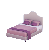 Cama Doble Rosa Lujosa