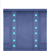 Lit Galactic Federation Mothership Hallway Wall