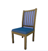 Silla de comedor de madera mediana