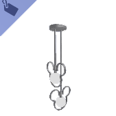 Lámpara de techo Mickey Mouse Platinum