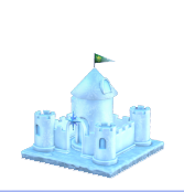 Castillo de nieve en miniatura