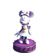 Figurita Minnie -- Base Morada