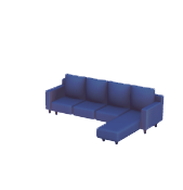 Navy Blue L Couch