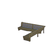 Norwegian Spruce L-shaped Bench