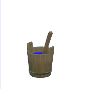 Cubo de agua de abeto noruego