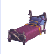 Cama tejida con ramas de roble