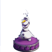 Olaf Figurine -- Purple Base