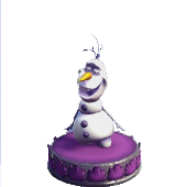 Olaf Figurine -- Base roxa
