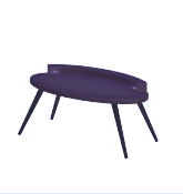 Escritorio Oval Negro