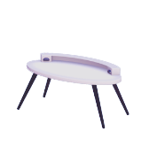 Escritorio Oval Blanco