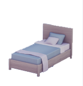 Pale Blue Single Bed