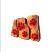 Paw Print Felsplatte