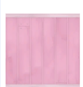 Pink-Painted Tin Wall