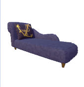 Purple Chaise and Anchor Pillow