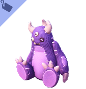 Purple Stitched Monster Plushie (pelúcia de monstro costurada roxa)