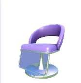 Silla giratoria púrpura