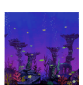 Purple Underwater Landscape Wallpaper
