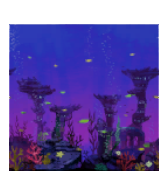 Papel pintado Paisaje submarino púrpura