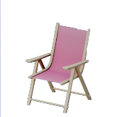 Silla de playa roja