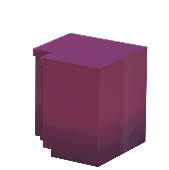 Mostrador esquinero rojo