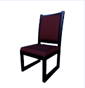 Silla de comedor roja