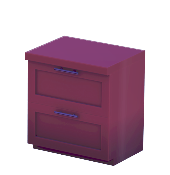 Mostrador de doble cajón rojo