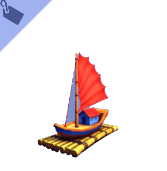 Barco chatarra rojo