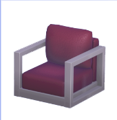 Sillón moderno rojo