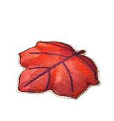 Red Pumpkin Leaf Rug