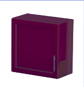 Red Single-Door Counter - Left Handle