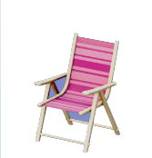 Red Striped Beach Chair