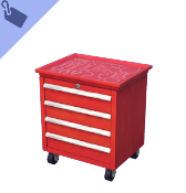 Cajón rojo para herramientas