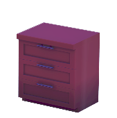 Red Triple-Drawer Counter