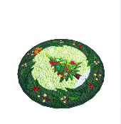 Round Festive Fir Carpet