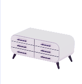 Round White Dresser