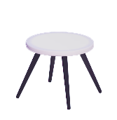 Round White Side Table