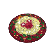 Round Wintery Mickey Rug