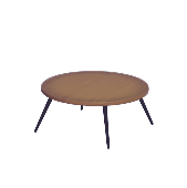 Mesa de comedor redonda de madera