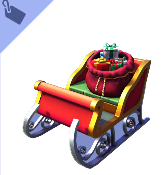 El trineo cargado de regalos de Papá Noel