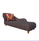 Seaweed Chaise and Anchor Pillow