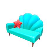 Shell Couch and Starfish Pillow
