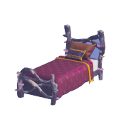 Cama tejida con ramas de arce plateado