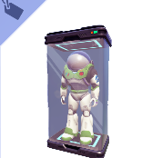 Exibição do traje do Space Ranger