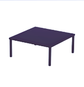 Mesa de comedor cuadrada negra