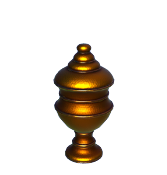 Jarrón alto dorado